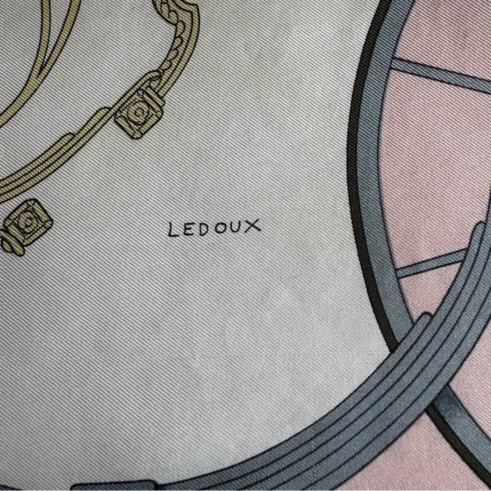 •Hermes Springs Vintage Signed Silk Scarf by Philippe LeDoux Hand-rolled 34”x35”